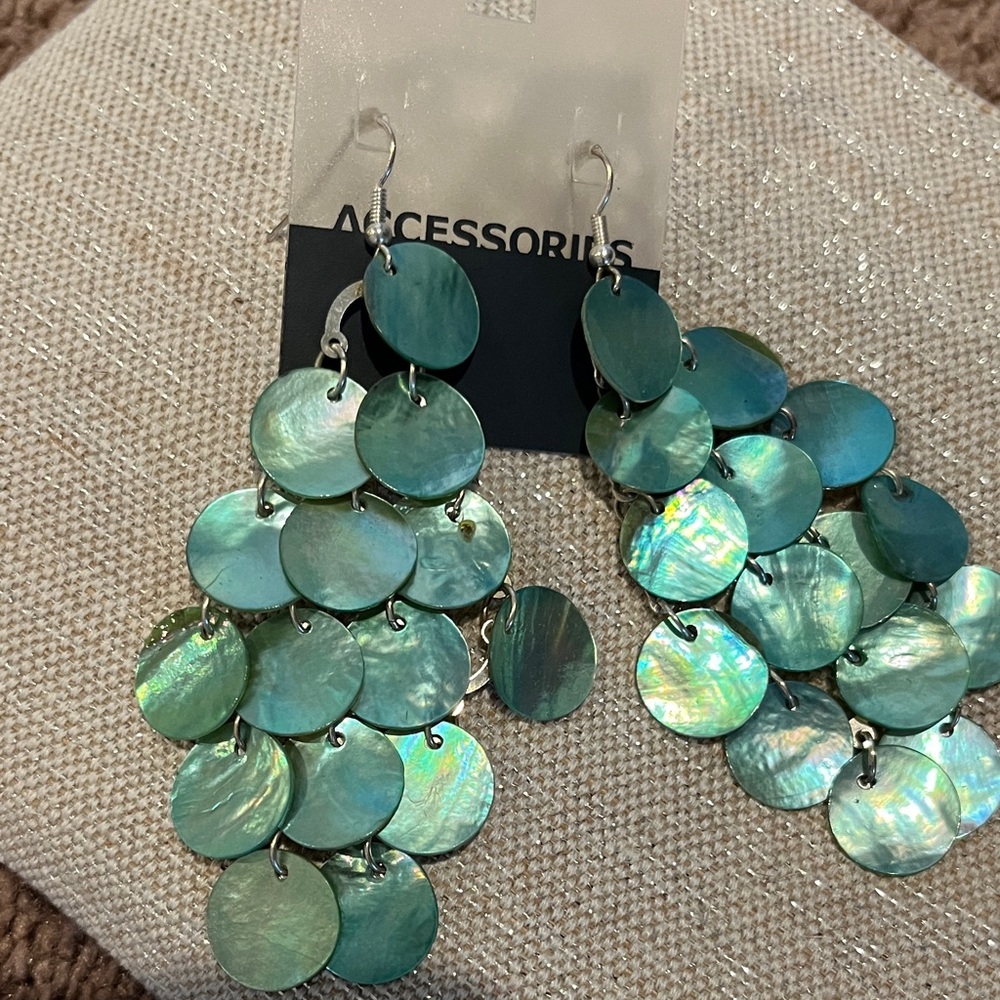 Aqua blue Eaarings NWT